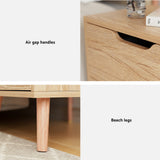 Artiss Bedside Table 2 Drawers Nightstand - BODEN Pine