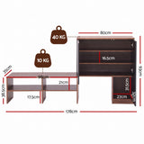 Artiss 2-IN-1 Shoe Cabinet Bench w/ Adjustable Shelf Hallway Walnut & Black