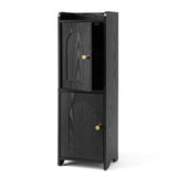 Artiss Bathroom Storage Cabinet Freestanding Cupboard Narrow Floor Shelf Black