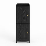 Artiss Bathroom Storage Cabinet Freestanding Cupboard Narrow Floor Shelf Black