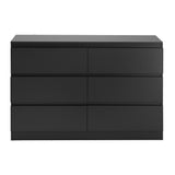 Artiss 6 Chest of Drawers Lowboy Black