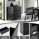 Artiss 6 Chest of Drawers Lowboy Black