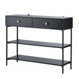 Artiss Console Table 3-Tier Black
