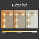 Artiss Dressing Table Vanity Desk Set Stool 12 Led Bulbs Wood