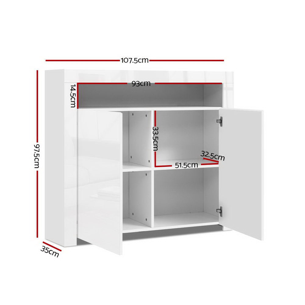 White LED Sideboard