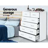 White Tall Boy Drawers