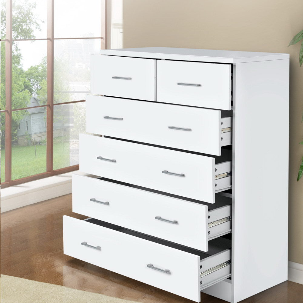 White Tall Boy Drawers