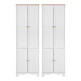 Artiss 2x Buffet Sideboard Pantry Cabinet Cupboard 6-Tiers Storage Shelves BERNE