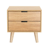 Artiss Bedside Table 2 Drawers - Pine