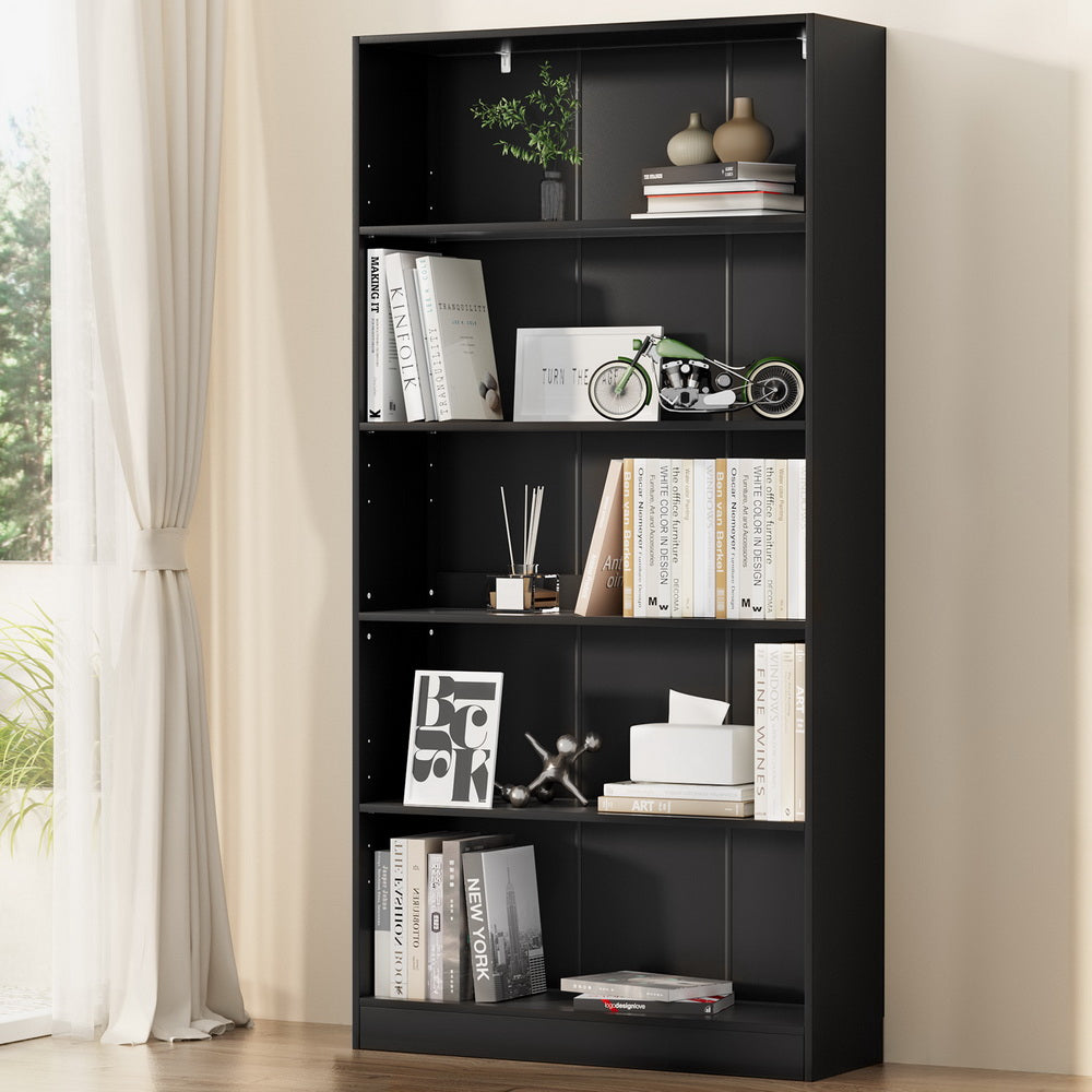 Aria Bookshelf 5 Tiers ANTON Black