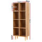 Artiss Bookshelf Bookcase 4 Tiers LEOR Pine