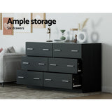 6-Drawers Lowboy Black