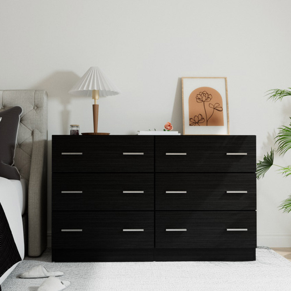 6-Drawers Lowboy Black