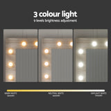 Artiss Dressing Table Set Stool 12 Led Bulbs Wood