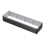 Green Fingers 2-in-1 Raised Garden Bed Kit 45cm Professional Depth Ergonomic 240cm Large Metal Planter Box | Easier Access Veggie Patch | Rust-Proof Galvanised Steel with Safe Rounded Corners & Gloves