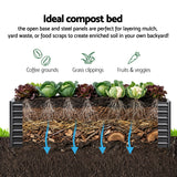 Green Fingers 2-in-1 Raised Garden Bed Kit 45cm Professional Depth Ergonomic 240cm Large Metal Planter Box | Easier Access Veggie Patch | Rust-Proof Galvanised Steel with Safe Rounded Corners & Gloves