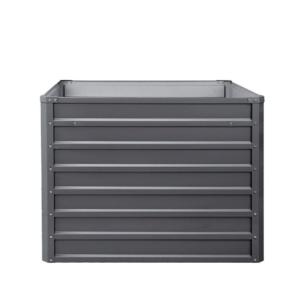 Green Fingers 2x Garden Bed 100x100x77cm Planter Box Raised Container Galvanised