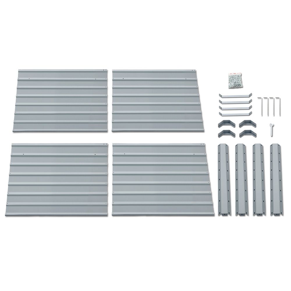 Green Fingers 2x Garden Bed 100x100x77cm Planter Box Raised Container Galvanised