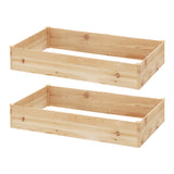 Green Fingers Garden Bed 150x90x30cm Wooden Planter Box Raised Container Growing