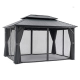 Instahut 3x4.25m Gazebo Hardtop Steel Roof Outdoor Pavilion