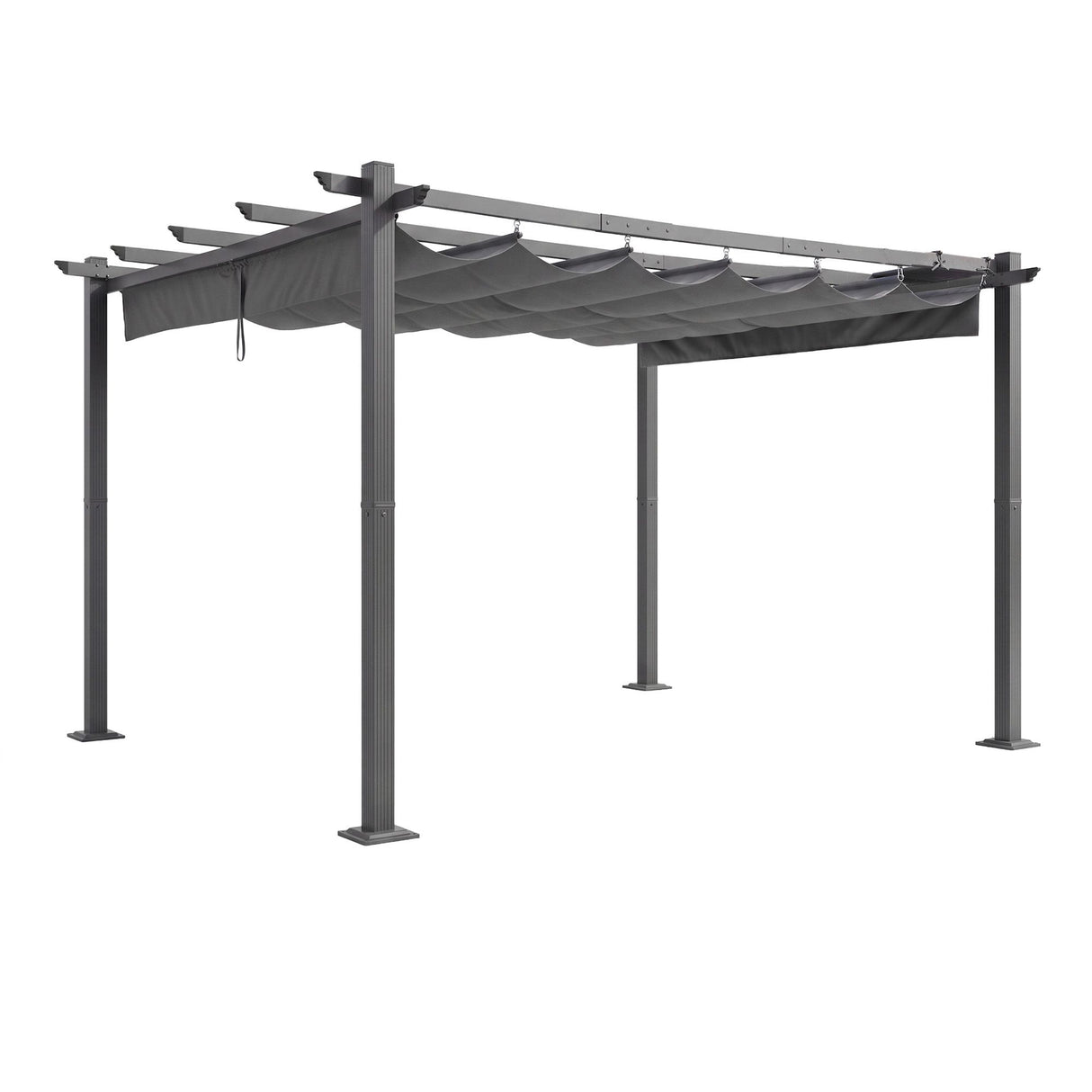 Instahut Gazebo Outdoor Garden Pergola Aluminium Frame Adjustable Canopy 3x4m Grey