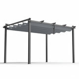 Instahut Gazebo Outdoor Garden Pergola Aluminium Frame Adjustable Canopy 3x4m Grey