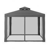 Instahut Gazebo Marquee 3m Outdoor Event Tent Camping Party Mesh Wall Canopy Grey