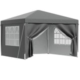 Instahut Gazebo 3x3 Pop Up Marquee Folding Tent Wedding Gazebos Camping Outdoor Shade Canopy Gray