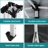 Instahut Gazebo 3x3 Pop Up Marquee Folding Tent Wedding Gazebos Camping Outdoor Shade Canopy Gray