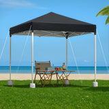 Instahut Gazebo 2x2m Outdoor Patio Garden Marquee Shade w/ Base Pods Black