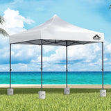 Instahut Gazebo Pop Up 3x3m w/Base Podx4 Marquee Folding Outdoor Wedding Camping Tent Shade Canopy White
