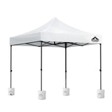 Instahut Gazebo Pop Up 3x3m w/Base Podx4 Marquee Folding Outdoor Wedding Camping Tent Shade Canopy White