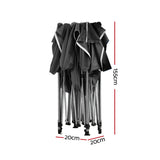 Instahut Gazebo Pop Up Marquee 3x6 Folding Outdoor 500D Tent Base Pod Black