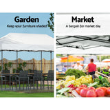 Instahut Gazebo Pop Up Marquee 3x6 Folding 500D Wedding Tent Base Pod White