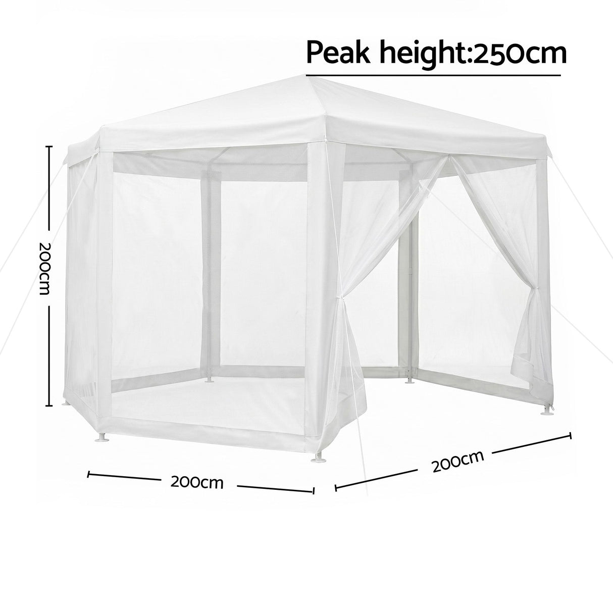 Instahut Gazebo?2x2m Marquee Wedding Party Tent Outdoor Camping Mesh Wall Canopy Shade Gazebos Navy