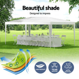 Instahut Gazebo 3x6m Wedding Party Marquee Tent Outdoor Event Camping Canopy Shade White