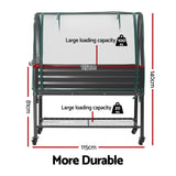Green Fingers Mobile Raised Garden Bed with Net Cover Storage Shelf for Tomato Vegetables Herb Charcoal