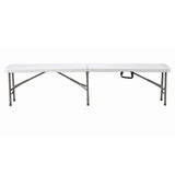 Gardeon 180cm Folding Garden Bench Portable Trestle Seat HDPE Fold In Half White