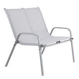 Gardeon Garden Bench Seat Steel Outdoor Patio Park Lounge Backyard Chair Grey