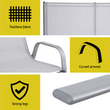 Gardeon Garden Bench Seat Steel Outdoor Patio Park Lounge Backyard Chair Grey