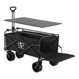 Gardeon Folding Camping Wagon Heavy Duty Utility Cart with Tailgate Table 150L