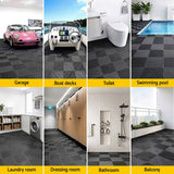 Giantz 20PCS Garage Floor Tiles Interlocking Drainage Non-Slip Tiles Heavy Duty for Workshop Black