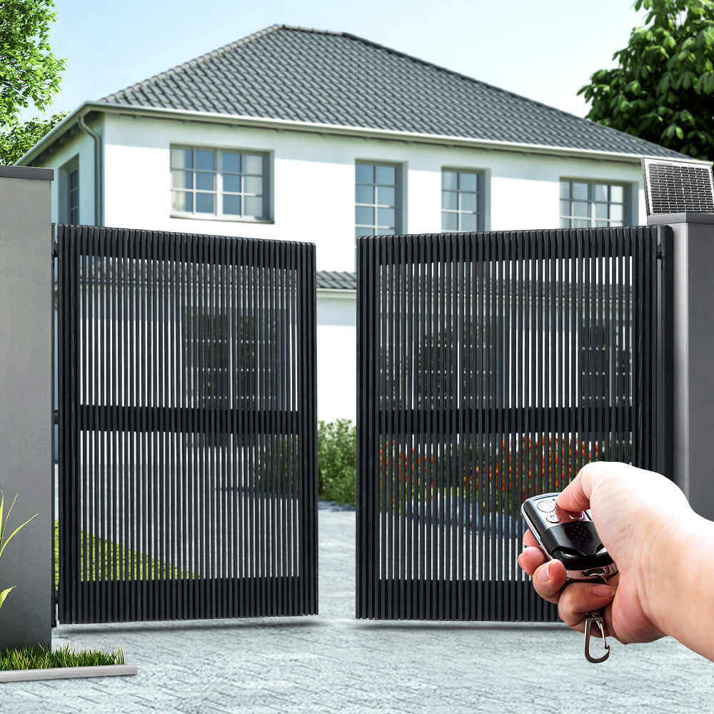 LockMaster Swing Gate Opener Auto Solar Power Electric Kit Remote Control 800KG