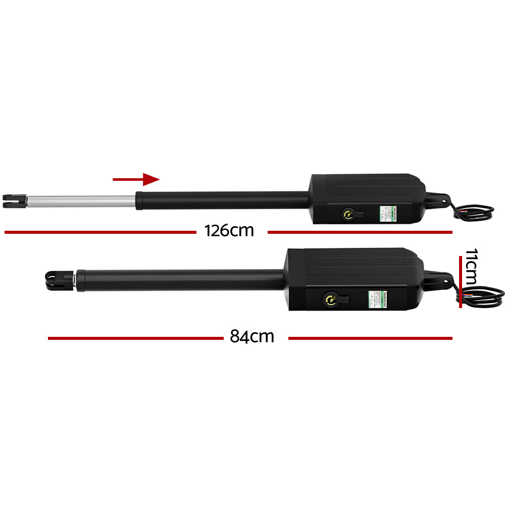 Lockmaster Single Swing Gate Opener 10W Solar Power Automatic Electric 300KG 5M