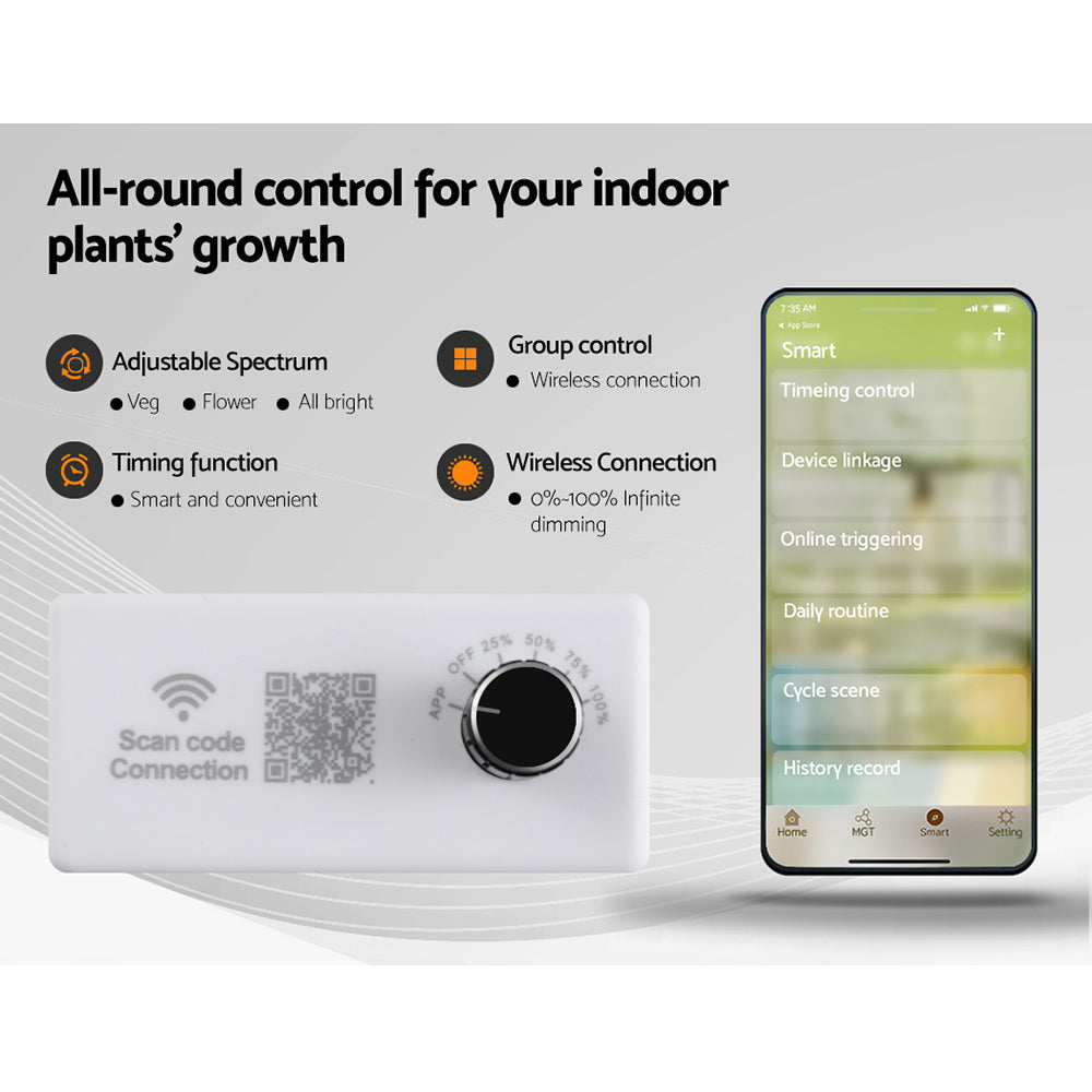 Green Fingers Grow Tent Light Kit 150x150x200CM 4500W LED Full Spectrum