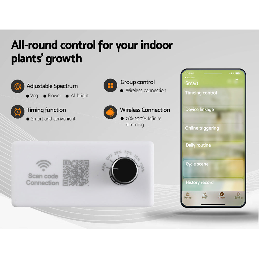 Green Fingers Grow Tent Light Kit 240x120x200CM 2200W LED Full Spectrum