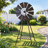 Gardeon Garden Windmill Metal Outdoor Yard Decor 120cm Bronze