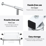 Artiss 2X Clothes Rack Double Rod Airer Rail Coat Stand Adjustable Hanger