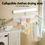 Artiss Set of 2 Clothes Rack Wall Mounted Airer Foldable White