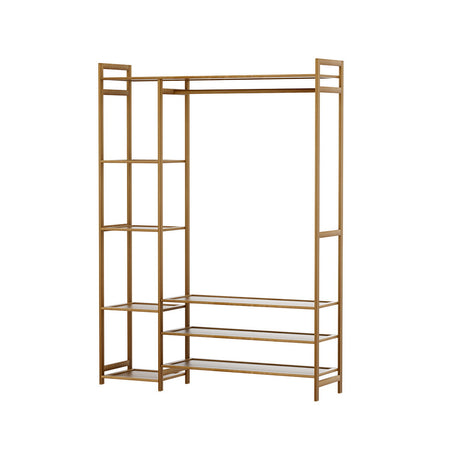 Aria Clothes Rack Coat Stand 8 Shelves Bamboo